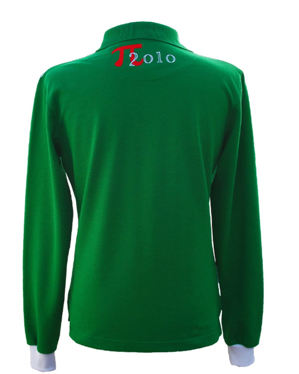 Polo mujer verde y blanco con la bandera de España. Fabricado en España
