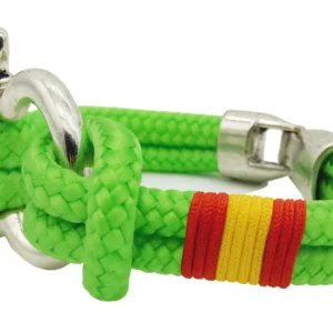 Pulsera grillete lima bandera de España vista lateral