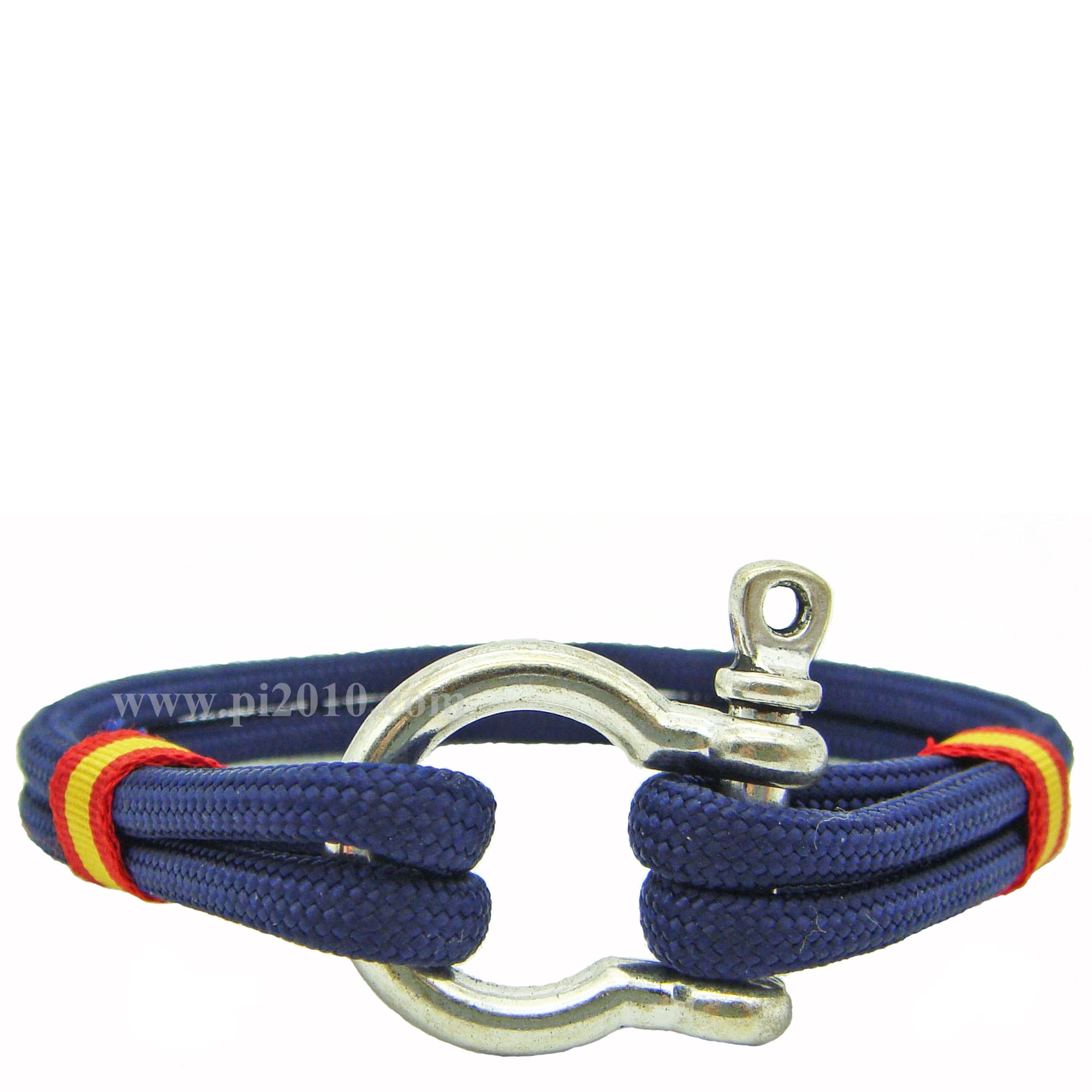 Pulsera náutica marino con bandera de España cierre grillete