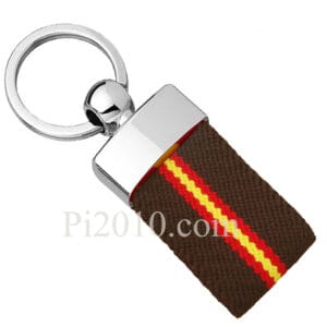 Llavero bandera de España de lona marrón