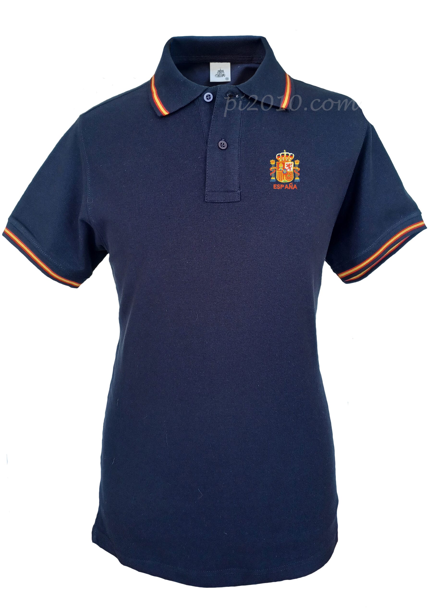 Polo marino con escudo constitucional bordado