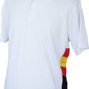 Polo técnico blanco con bandera de España