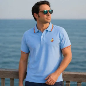 Polo Ejército de Tierra celeste hombre