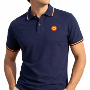 polo marino escarapela españa hombre elegante