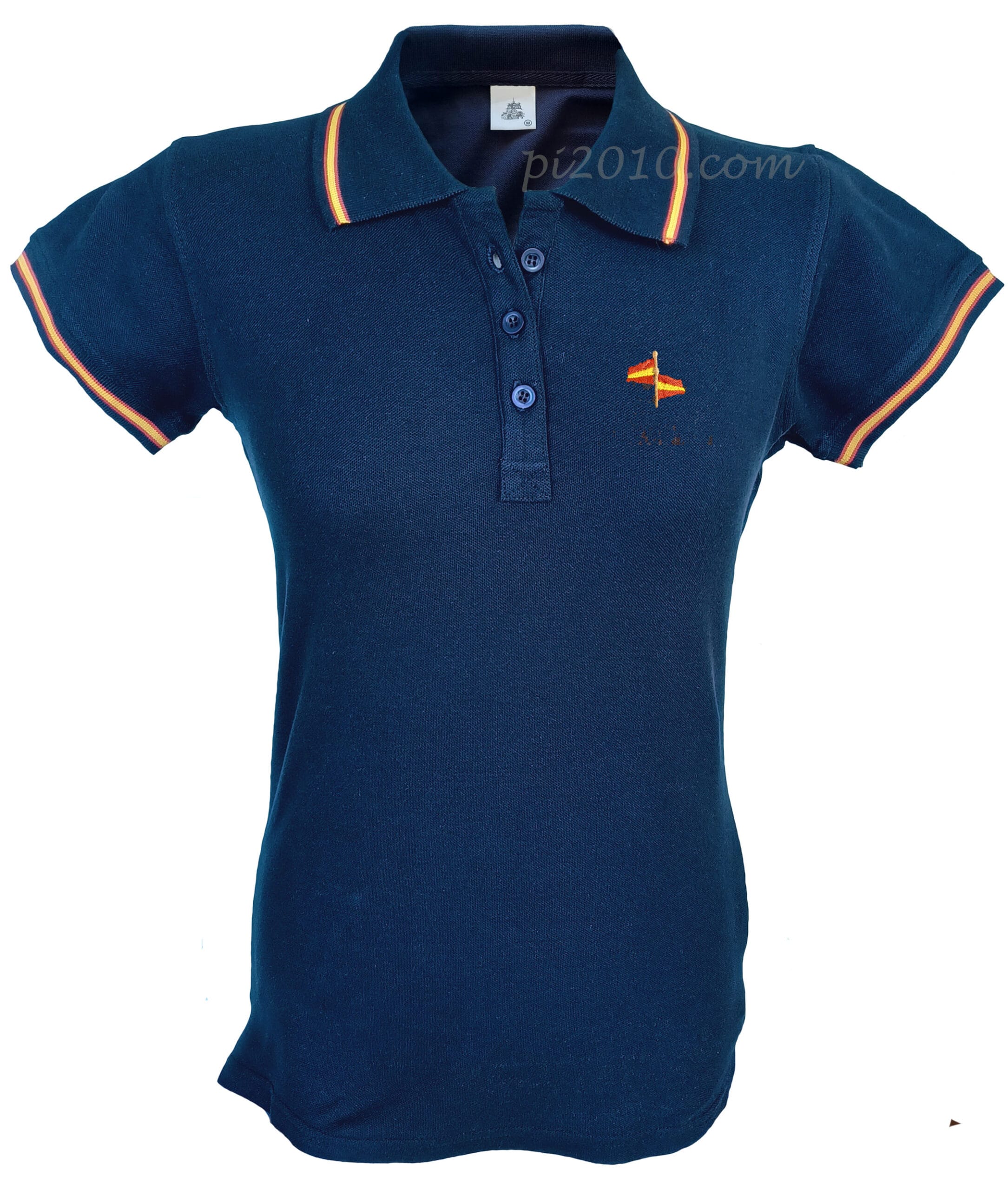 Polo banderas de España marino mujer cuerpo completo