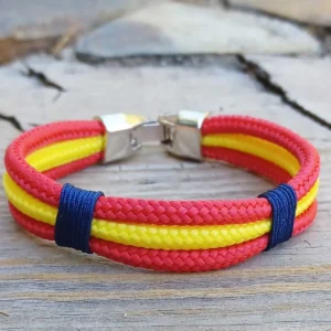 Pulsera España náutica artesanal con los colores de la bandera de España